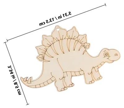 Produktbild von 16 Stück Holzanhänger Dinosaurier zum Basteln