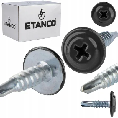 Produktbild von ETANCO GM-B Selbstbohrschrauben für Stahl Dach RAL 9005 Tiefschwarz 4,2 x 16 mm 250 Stk.