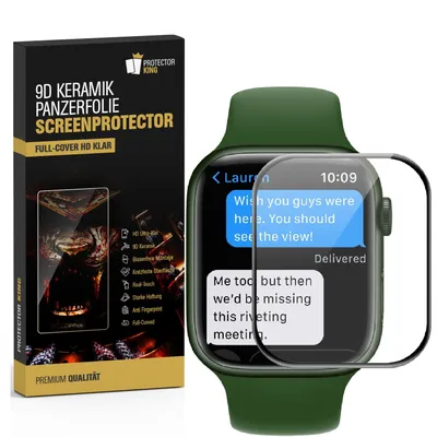 Produktbild von 2x 9D Keramik-Glass für Apple Watch Series 10 42 mm 3D KLAR Panzerfolie Displayschutz Schutzfolie Schutzglas Panzerglas Ceramic Screen-Protector