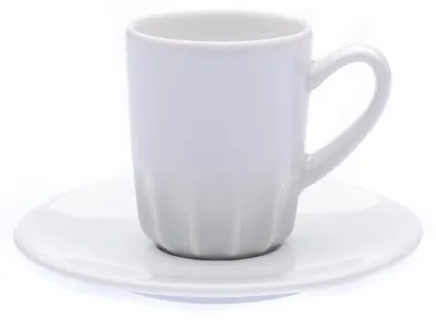 Produktbild von Tasse mit Untertasse, 80 ml, weiß, Ribby, Tschechisches Porzellan, G. Benedikt