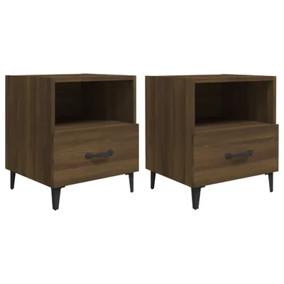 Immagine prodotto di Comodini 2 pz Rovere Marrone in Legno Multistrato