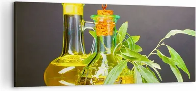 Produktbild von Bild auf Leinwand - Leinwandbild - Flasche Glas Olive Öl - 120x50cm - Wand Bild - Wanddeko - Leinwanddruck - Bilder - Kunstdruck - Wanddekoration - Leinwand bilder - Wandkunst - AB120x50-2168