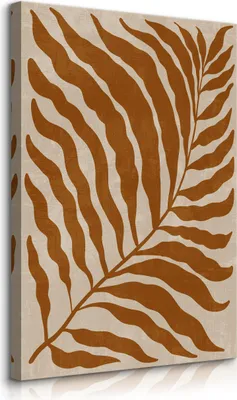 Produktbild von Muralo Leinwandbild Canvas für Esszimmer PALMWEDEL Pflanze Natur Boho Stil Br. 40cm x Hö. 50cm