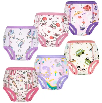 Immagine prodotto di Pantaloni assorbenti per bambini, confezione da 6, realizzati in 100% cotone