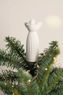 Produktbild von räder Design Edle Baumspitze Engel aus Porzellan, teilglasiert, 12,6 cm hoch