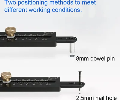 Image de GanWei Aluminium Alloy Electric Trimming Machine Circle Cutting Jig Wood Router Milling Circle Slotting Base Straight Line Backer Set 2 Position Ways for 65mm Diameter Trimmer