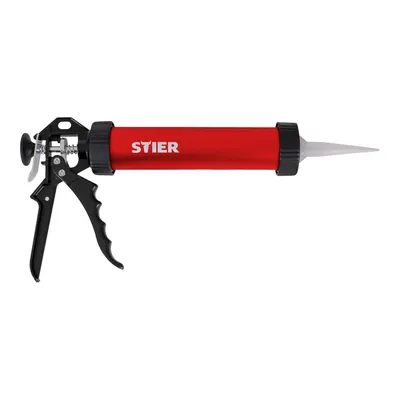 Produktbild von STIER Alu Kartuschenpresse für Beutelware 220mm, Kartuschenpistole, für Dicht- und Klebstoffkartuschen, Handbetrieb, Kartuschenspritze für professionelle Anwendung