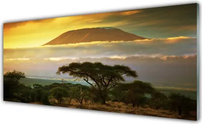 Produktbild von Glasbilder 125x50 Wandbild Druck auf Glas Baum Gebirge Natur