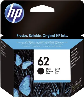 Obrázek produktu pro HP 62 Černá originální inkoustová kazeta, Standardní, Černá, Inkoust na pigmentové bázi, 4 ml, 1 kusů, 200 str.