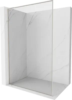 Image de Mexen Kioto-F L paroi de douche Walk-in avec cadre 100 x 202 cm, transparent 8 mm, nickel brossé - 800-100-174-97-00