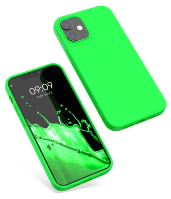 Produktbild von kwmobile Handyhülle für Apple iPhone 12 / iPhone 12 Pro Hülle - TPU Case - Kabelloses Laden - Schutzhülle Cover in Neon Grün