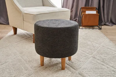 Image de Hanah Home, Findik Gabbana - Anthracite, Copper, pouf, anthracite, 40 x 40 x 42 cm