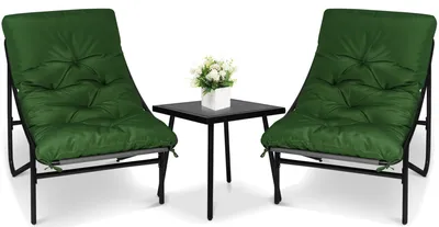 Obrázok produktu pre 3-dielna balkónová súprava - Bistro súprava pre 2 osoby - Stôl s 2 stoličkami - Ergonomická