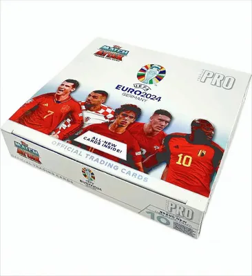 Zdjęcie produktu dla Karty kolekcjonerskie Topps/Merlin UEFA EURO 2024 Premium Pro Booster Display (10)