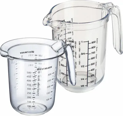 Immagine prodotto di Westmark Set 2tlg., Messkannen 0,5 l und 1 l Gerda,1 x 30682270 Messkanne Gerda, 1 l,1 x 30642270 Messkanne, 0,5 l, 306422E6