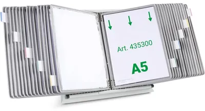 Produktbild von tarifold Sichttafelsystem 435300 DIN A5 grau mit 30 St. Sichttafeln, 1 St.