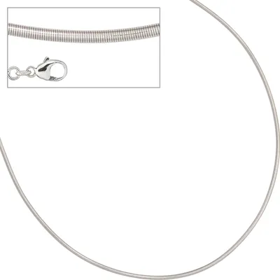 Produktbild von JOBO Halsreif 925 Sterling Silber rhodiniert 1,8 mm 45 cm Karabiner