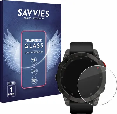 Produktbild von Savvies Schutzglas für Garmin epix (Gen. 2) Displayschutz 9H Glas klar transparent