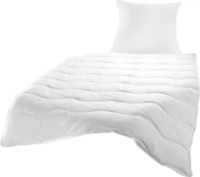 Produktbild von Bettenset Bettdecke Steppbett Premium Set 1x Decke 135x200 & 1x Kopfkissen 80x80 cm Hergestellt in Europa 2 teilig Für Allergiker 60° waschbar