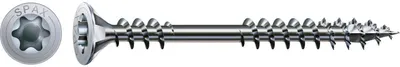 Produktbild von SPAX Verlegeschraube, weiß verzinkt, T-STAR plus, Senkkopf, Fixiergewinde, 4CUT, MULTI-Kopf, WIROX A3J - Größe: 4,5 x 60 mm - Menge: 500 Stück