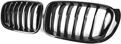 Productafbeelding van Voorkant Grill - Auto Grille - Car Styling - Niet-gerecyclede ABS - 1 set - Zwart Glanzend