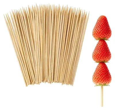 Productafbeelding van Bamboe spiesjes - 200 stuks - 15 cm - Natuurlijk - Grillspiesjes voor fingerfood en buffets