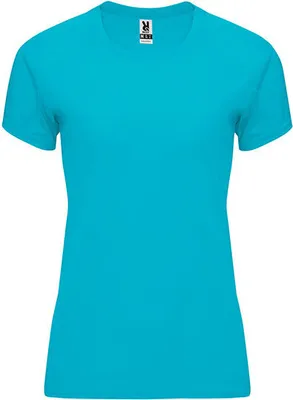 Immagine prodotto di Roly Sport CA0408 | T-shirt donna Bahrain con maniche raglan - Colore: Turchese 12 - Taglia: XL