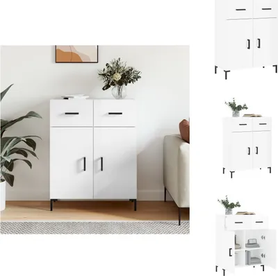 Produktbild von vidaXL Sideboard Hochglanz-Weiß 69,5x34x90 cm Holzwerkstoff -  Sideboards