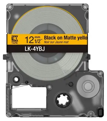 Produktbild von Epson C53S672073, Schwarz auf gelb, Epson, LK-6RBJ, 1,2 cm
