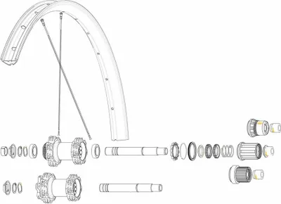 Image de Mavic Kit 14 Rear Drive Side Edeemax 29'' Rayons Argent 303 mm Argent 303 mm