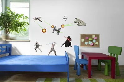 Produktbild von Komar Deco-Sticker "Star Wars", schwarz, weiß, grau, 50 x 70 cm