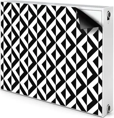 Produktbild von Magnet Heizung Verkleidung Abdeckung Heizung Heizkörperabdeckung 80x60 cm  - Geometrische, Illusion