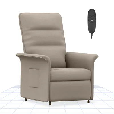 Produktbild von FLEXISPOT Elektryczna leżanka Regulowany fotel TV Fotel TV z funkcją odchylania 105° -155° Regulowane oparcie Fotel Relax (jasnoszary)