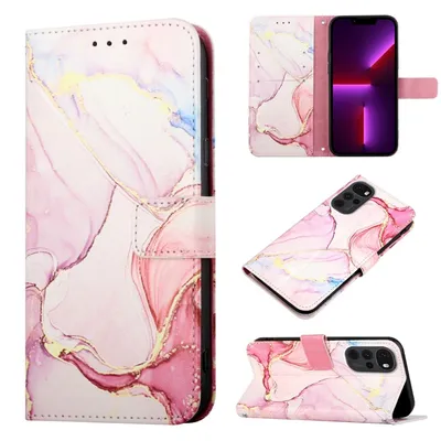 Image de Coque de protection pour téléphone Motorola Moto G22, étui portefeuille, housse 360 degrés, couleur : rose gold