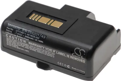 Produktbild von vhbw Akku kompatibel mit Zebra RW220, RW320 Drucker Kopierer Scanner Etiketten-Drucker (3400 mAh, 7,4 V, Li-Ion)