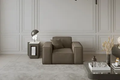 Produktbild von Sessel Designersessel CELES in Stoff Opera Velvet Taupe