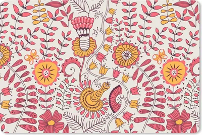 Produktbild von MuchoWow® Mauspad Mousepad Blumen - Design - Rosa - Orange 27x18 cm - Mousepads - Maus Mat - Pad - Mausunterlage - Büroartikel - Desk Matten