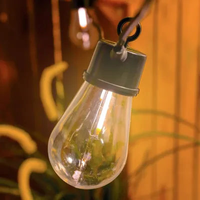 Produktbild von esotec Solar Lichterkette im Retro-Look mit 10 Glühbirnen wetterfest 102189