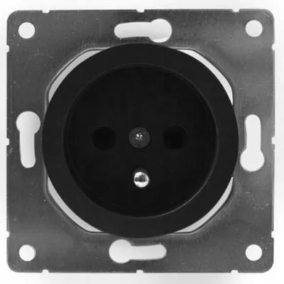 Produktbild von Electromalt OVAL Einzelsteckdose mit Schutzkontakt schwarz