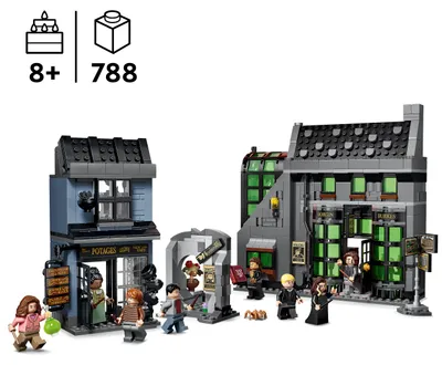 Produktbild von LEGO Harry Potter Zaubererläden in der Winkelgasse Spielzeug - Miniatur Modellbau mit 8 Minifiguren & sammelbarem Patronus - Kinderzimmer Deko - Geschenk für Mädchen, Jungen & Fans ab 8 Jahren - 76471