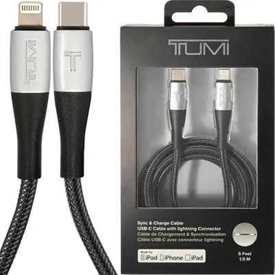 Image de Tumi Tuccsmfi cable Usb-C - Lightning1.5M Fast Charging Czarny/Black