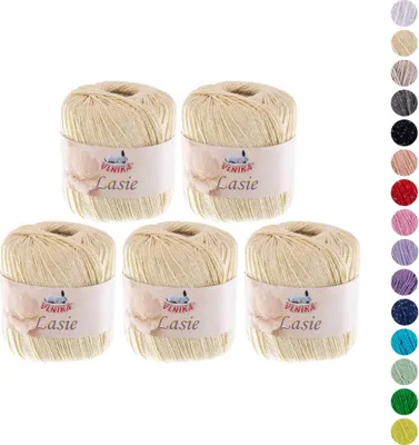 250g Strickgarn Lasie Sommergarn creme