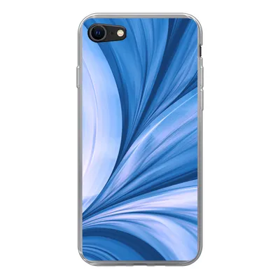 Produktbild von MuchoWow® Handyhülle Schutzhülle Hülle für iPhone 7 Blau - Abstrakt - Design Silikon Softcase Handy Hülle - Kartenhalter