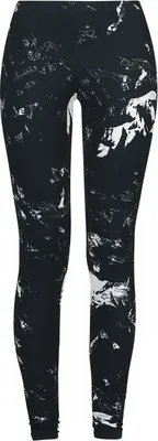Produktbild von Black Premium by EMP Damen schwarze Leggings mit Allover-Print und weichem, elastischem Material für ein angenehmes Tragegefühl XS