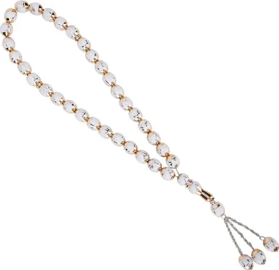 Immagine prodotto di Perline di preghiera musulmane unisex in resina, rotonde, parole del rosario, accessori bianchi per il culto