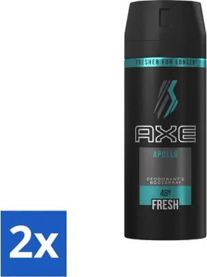 Zdjęcie produktu dla Axe - Dezodorant w sprayu - 48 godzin świeżości - Apollo - 150 ml - Opakowanie ekonomiczne - 2 sztuki