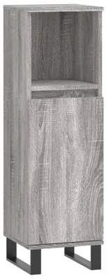 Produktbild von vidaXL Badschrank Grau Sonoma 30x30x100 cm Holzwerkstoff