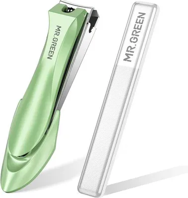 Productafbeelding van Professionele nagelknipper met opvangbak - groen