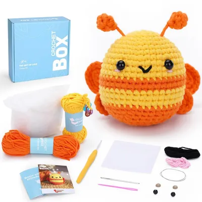 Image de Kit de crochet pour débutants, comprenant de la laine et un tutoriel vidéo