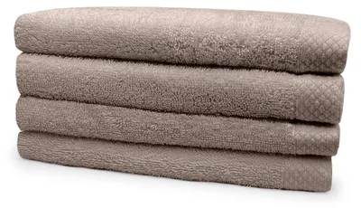 Productafbeelding van Eleganzzz Badstof Handdoek 100% Katoen 60x110cm - taupe - set van 4